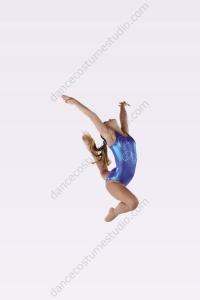 Gymnastics Foil Sequin Turquoise Leotard