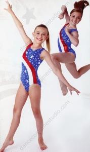 Team Gymnastics Foil Stars Leotard