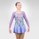 Arabesque figure skating long sleeve dress-lavender