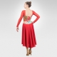Valseana ice dance dress-red, back