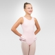 Ballet tank leotard w/back ruffles-Pink 
