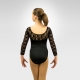 Spandex 3/4 lace sleeve dance leotard-Back