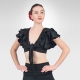 Latin dance crop top-Front