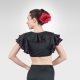 Latin dance crop top with contrast stitching-Back