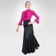 High waist Flamenco skirt with Fuchsia color leotard-Front