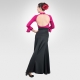 High waist Flamenco skirt with Fuchsia color leotard-Back