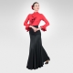 High waist Flamenco skirt with Red color leotard-Front