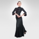 High waist Flamenco skirt with Black color leotard-Front