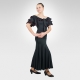 Flamenco & Latin dance leotard with self-tie-Black color with High waist Flamenco skirt