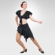 Asymmetrical Ballroom & Latin dance skirt with Latin dance crop top