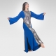 Tribute bell sleeve dress-Royal Blue/Silver