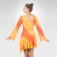 Fire figure skating dress-Back