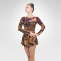 Stained Glass long sleeve  figure skating dress