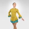 Golden ice figure skating dress