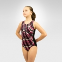 Gymnastics black side insets tank leotard