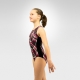 Gymnastics black side insets tank leotard