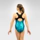 Gymnastics racer back tank leotard with side insets