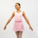 Walz of the Flowers reversible two-ply knit dance wrap skirt-Rose/Light Pink