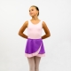 Walz of the Flowers reversible two-ply knit dance wrap skirt-Lilac/Light Pink