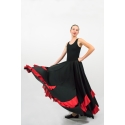Flamenco skirt with contrast flounces