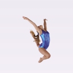 Gymnastics Foil Sequin Turquoise Leotard