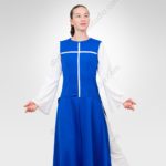 Power of belief liturgical dance robe royal blue- white cross