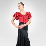 Flamenco&Latin Dance Red Leotard&Skirt